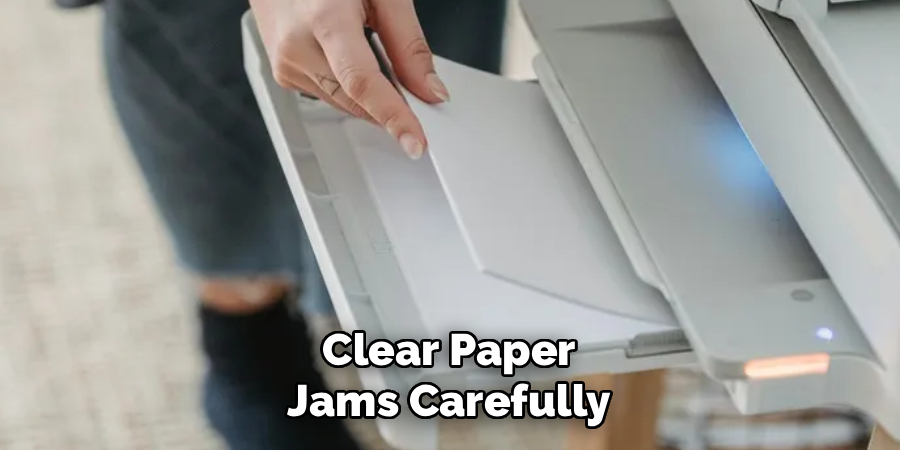 Clear Paper Jams Carefully