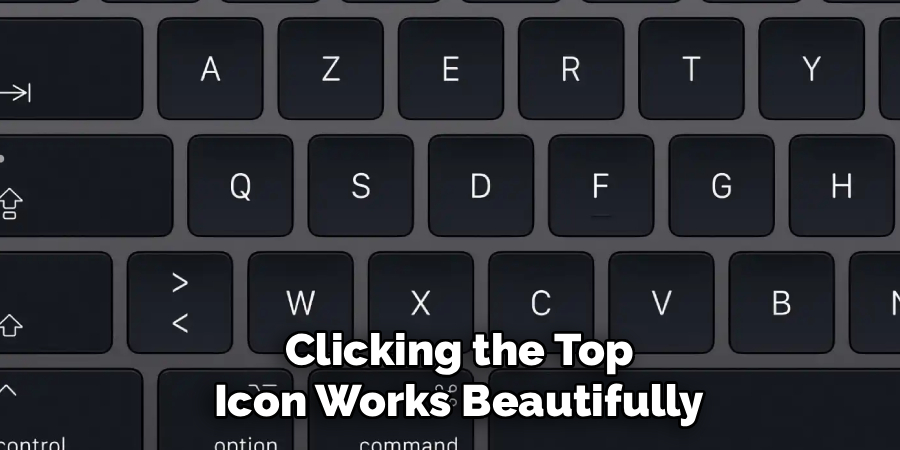  Clicking the Top
 Icon Works Beautifully