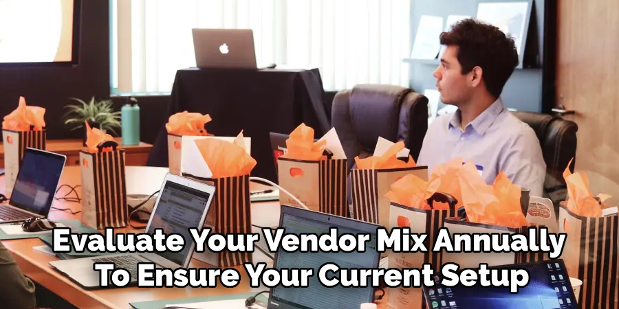 Evaluate Your Vendor Mix Annually 
To Ensure Your Current Setup