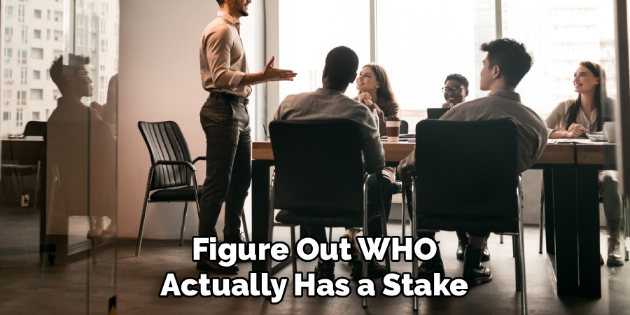 Figure Out WHO
Actually Has a Stake