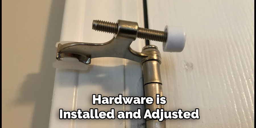 Hardware is
Installed and Adjusted
