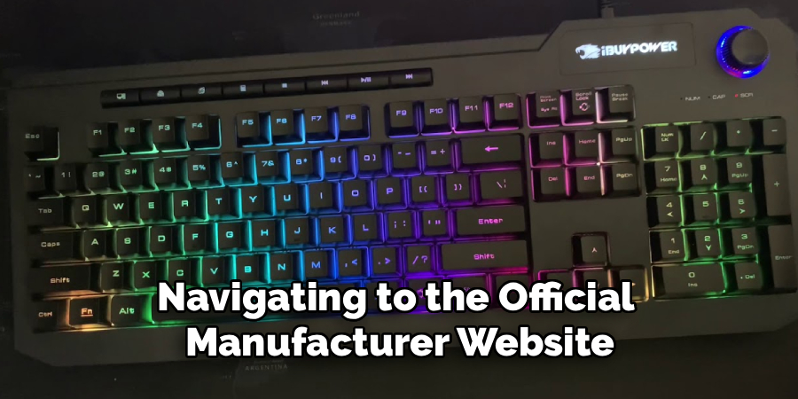 Navigating to the Official 
Manufacturer Website