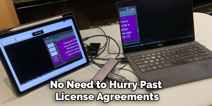 No Need to Hurry Past
 License Agreements