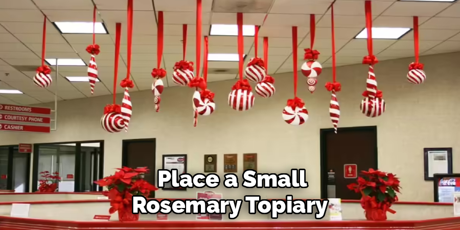  Place a Small 
Rosemary Topiary 