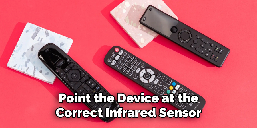 Point the Device at the Correct Infrared Sensor