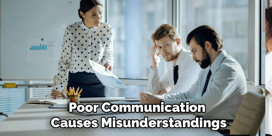Poor Communication 
Causes Misunderstandings