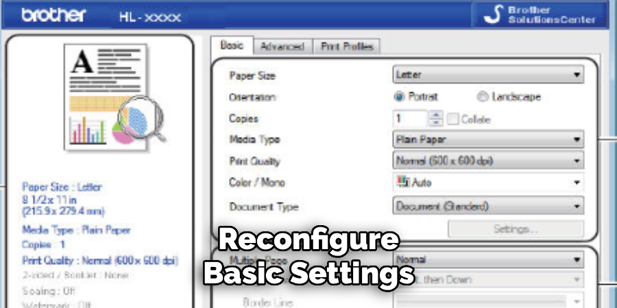 Reconfigure
Basic Settings