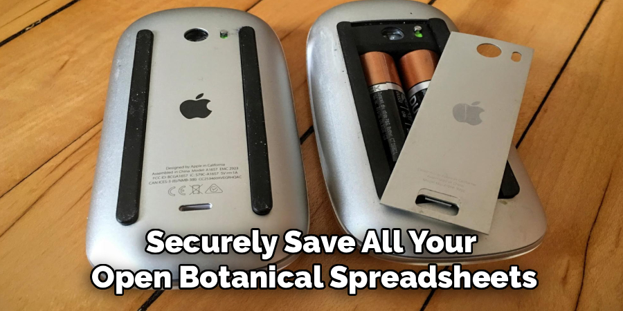 Securely Save All Your 
Open Botanical Spreadsheets