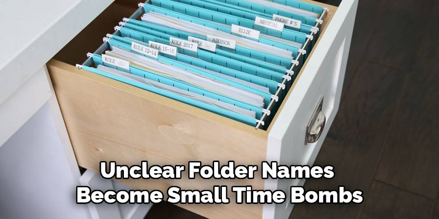 Unclear Folder Names 
Become Small Time Bombs