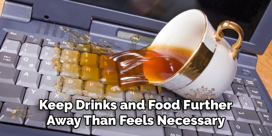 Keep Drinks and Food Further
Away Than Feels Necessary